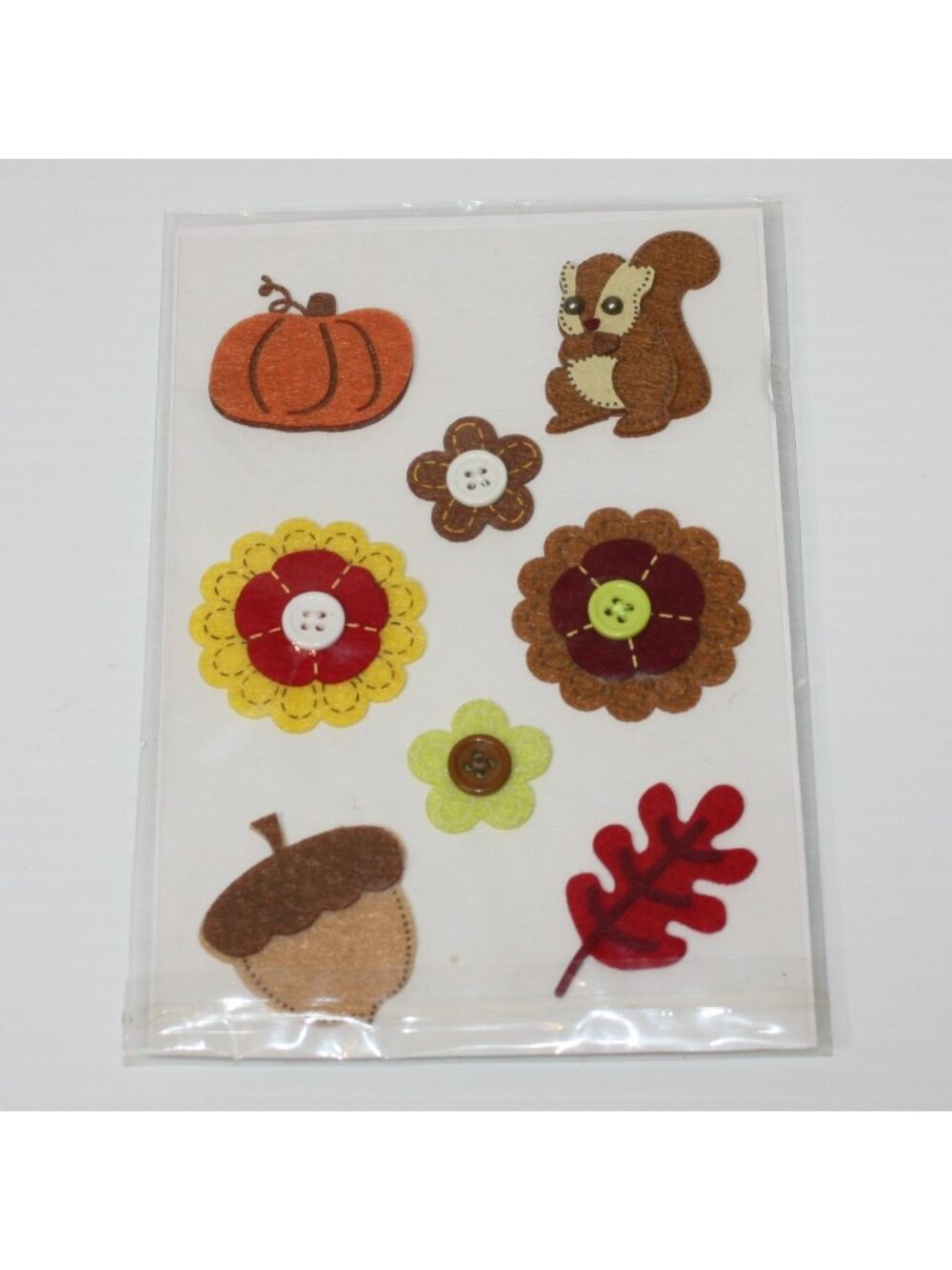 Oriental Trading Fall Dimensional Stickers Autumn Themed Felt Shapes Brand NEW